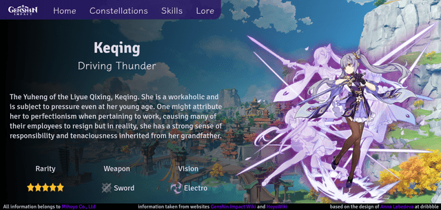 Imagem do projeto Keqing-info
